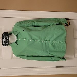 Brooks Brothers 346 Dress Shirt Button Up Green Size 16 Long Sleeve